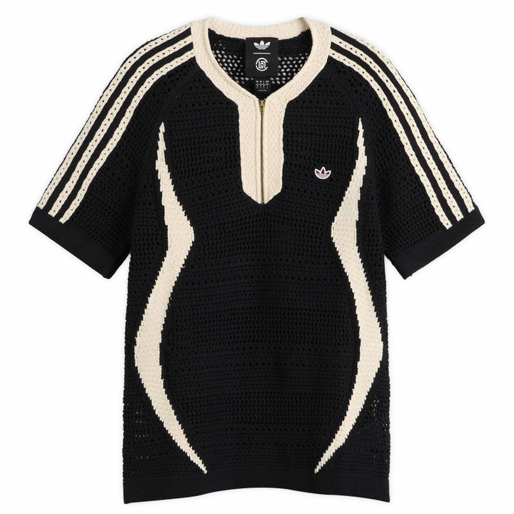 Photo: Adidas Men's Clot Knit Jersey By Edison Chen in Black/Wonder White