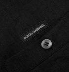 Dolce & Gabbana - Camp-Collar Linen Shirt - Black