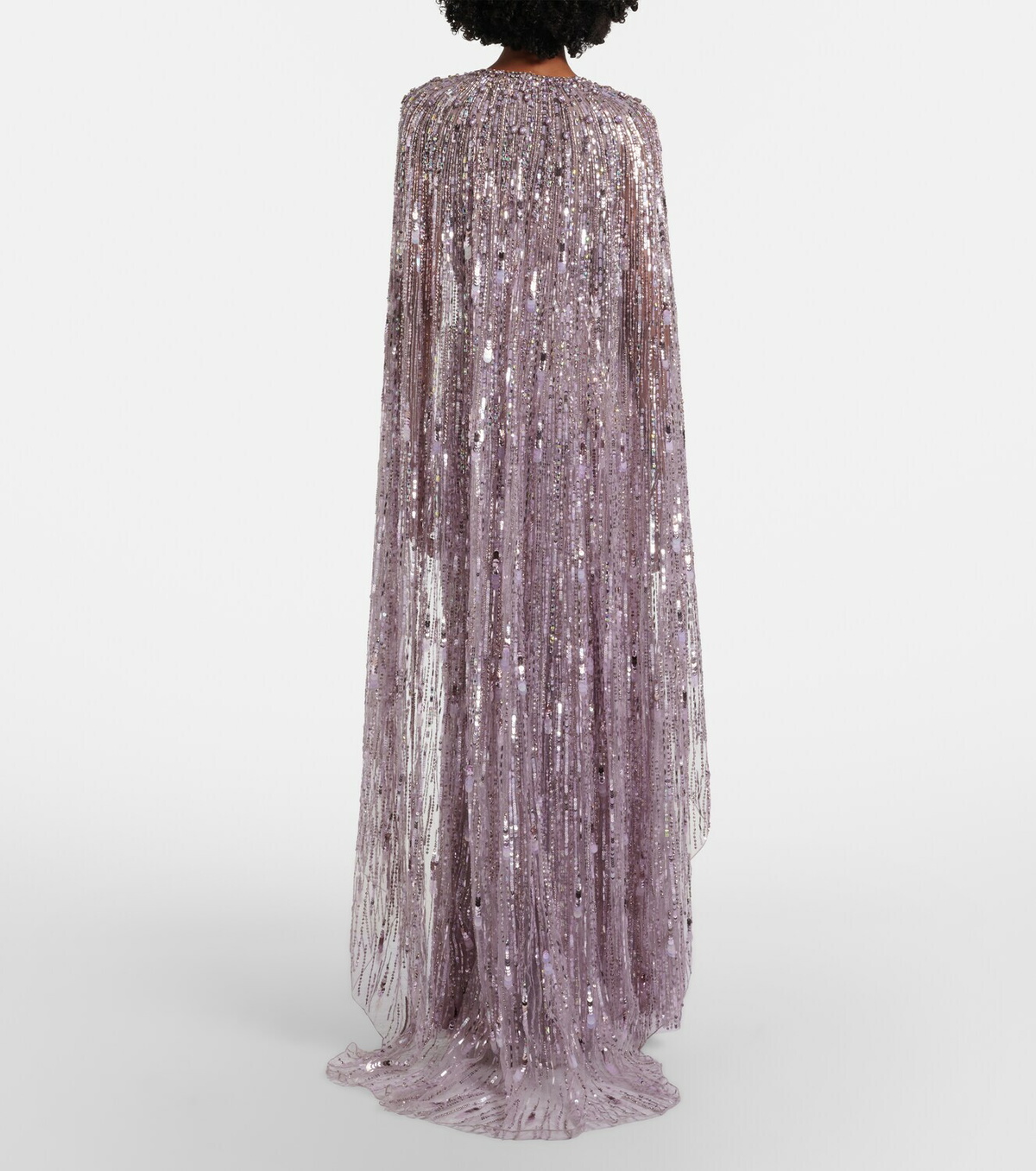 Jenny Packham Elio embellished caped gown