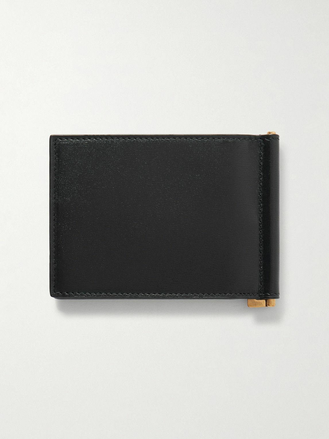 SAINT LAURENT - Logo-Embellished Leather Billfold Wallet with Money Clip