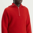 Jil Sander Men's Wool Fisherman High Neck Jumper in Poppy