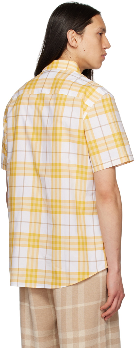 Burberry Yellow Check Shirt Burberry