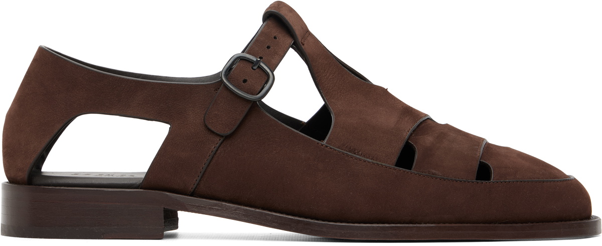 HEREU Brown Besso Nubuck Sandals