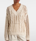 Brunello Cucinelli Jute and cotton-blend sweater