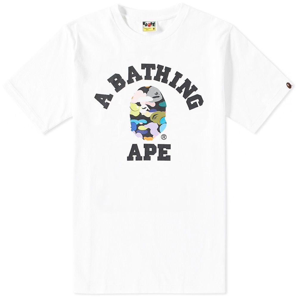 A Bathing Ape Multi Camo College Tee A Bathing Ape