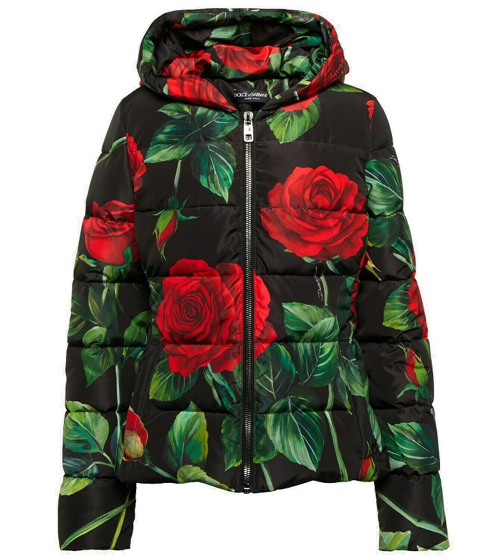 Photo: Dolce&Gabbana - Nylon floral down jacket