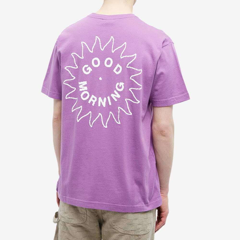 Good Morning Tapes Men's Sun Logo T-Shirt in Amethyst Good