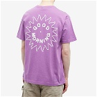 Good Morning Tapes Men's Sun Logo T-Shirt in Amethyst