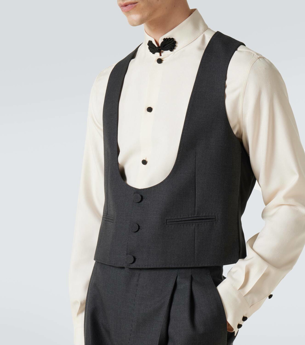 Valentino Wool gabardine vest
