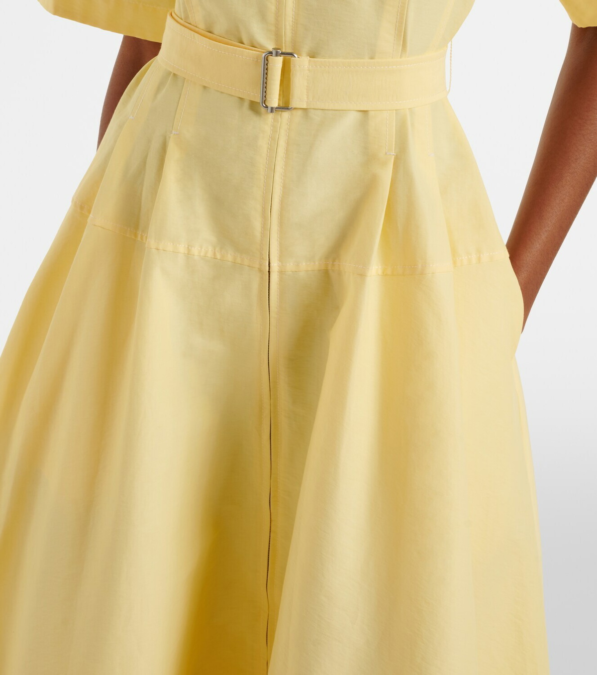 Simkhai Belted cotton-blend shirt dress