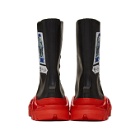 Raf Simons Black and Red adidas Originals Edition Detroit High Boots
