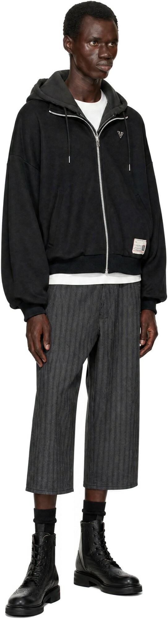 Maison MIHARA YASUHIRO Black Shifted Layer Track Jacket