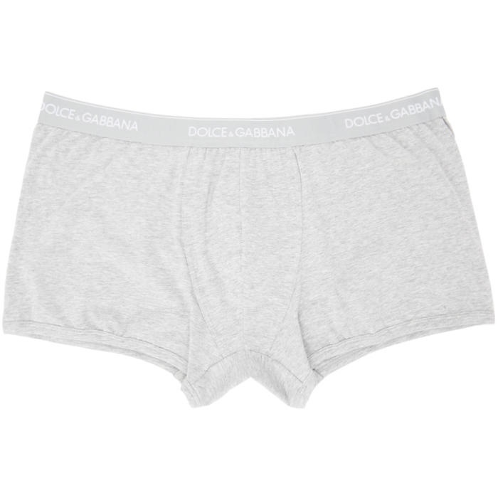 Photo: Dolce and Gabbana Two-Pack Grey Boxer Briefs
