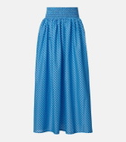 Montce Millie plaid cotton maxi skirt