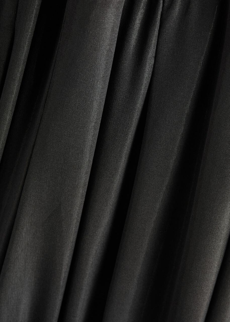 Norma Kamali Coated Stretch-jersey Trousers Charcoal