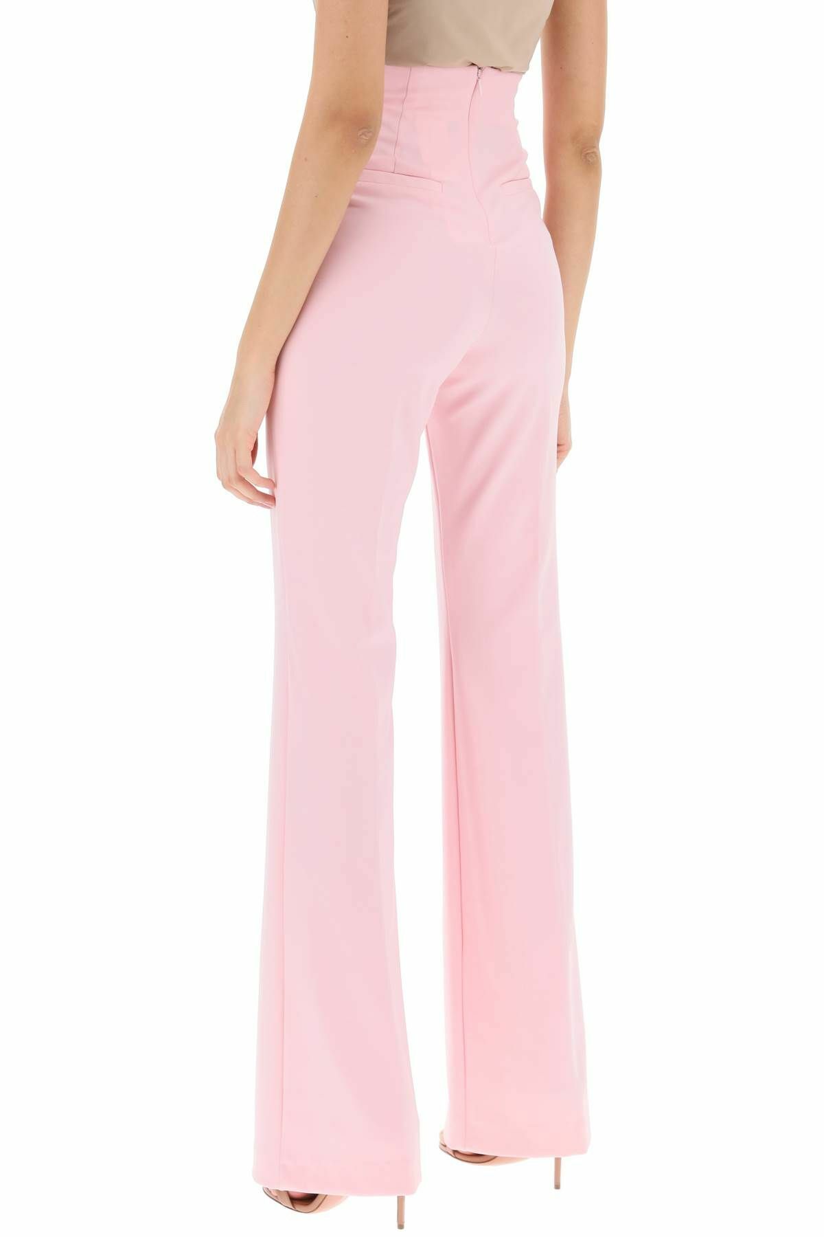 SPORTMAX olea flared pants in scuba jersey Pink Sportmax SPORTMAX olea flared pants in scuba jersey Pink Sportmax