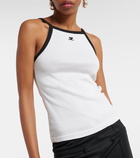 Courrèges Heritage logo cotton tank top