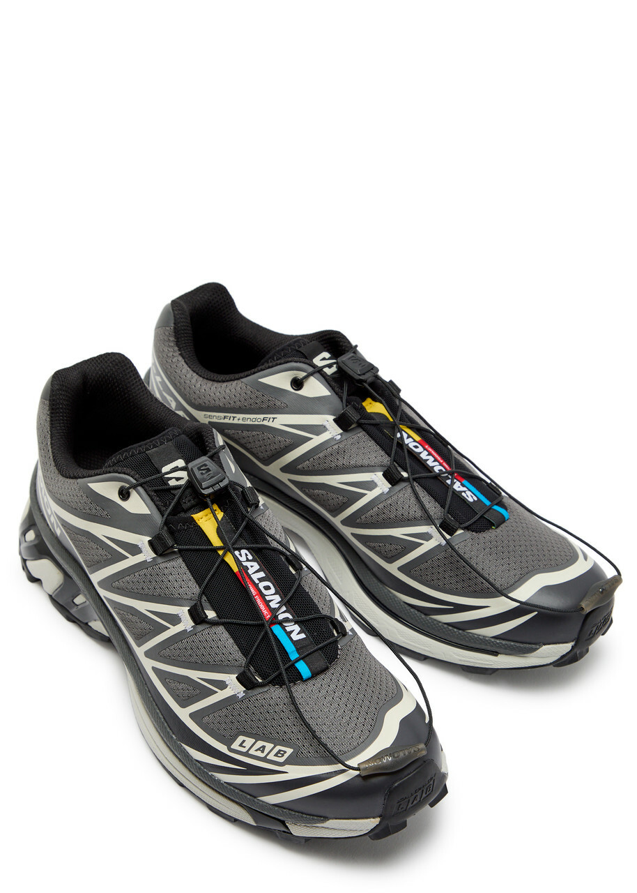 Salomon XT-6 Panelled Mesh Sneakers Grey
