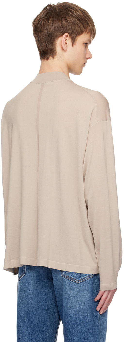 The Row Taupe Delsie Turtleneck