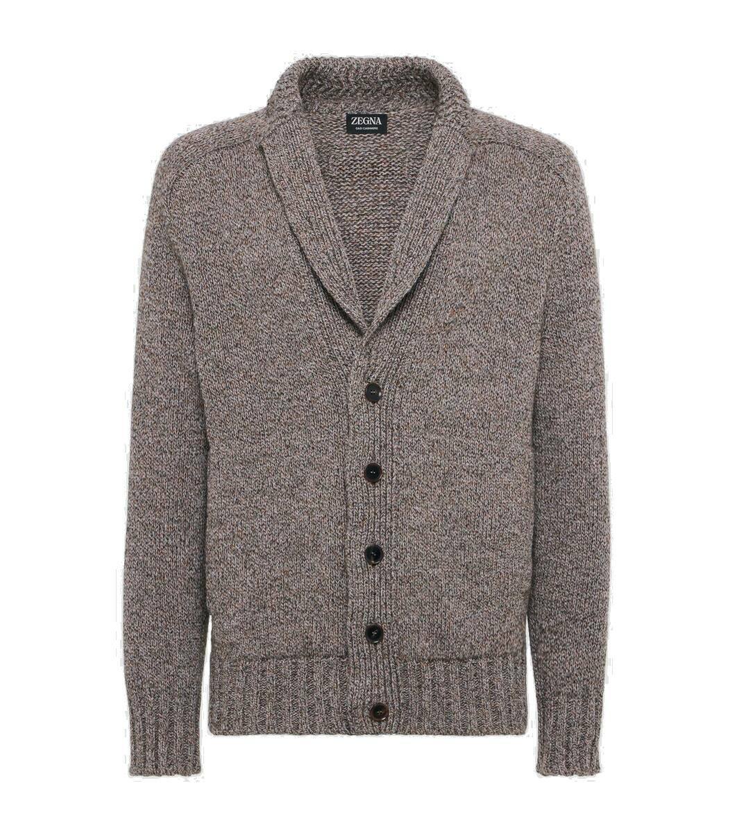 カーディガン ZEGNA Men Cardigan Yellow Cream UFM23A9FCT145 N01 Zegna Cashmere cardigan Zegna
