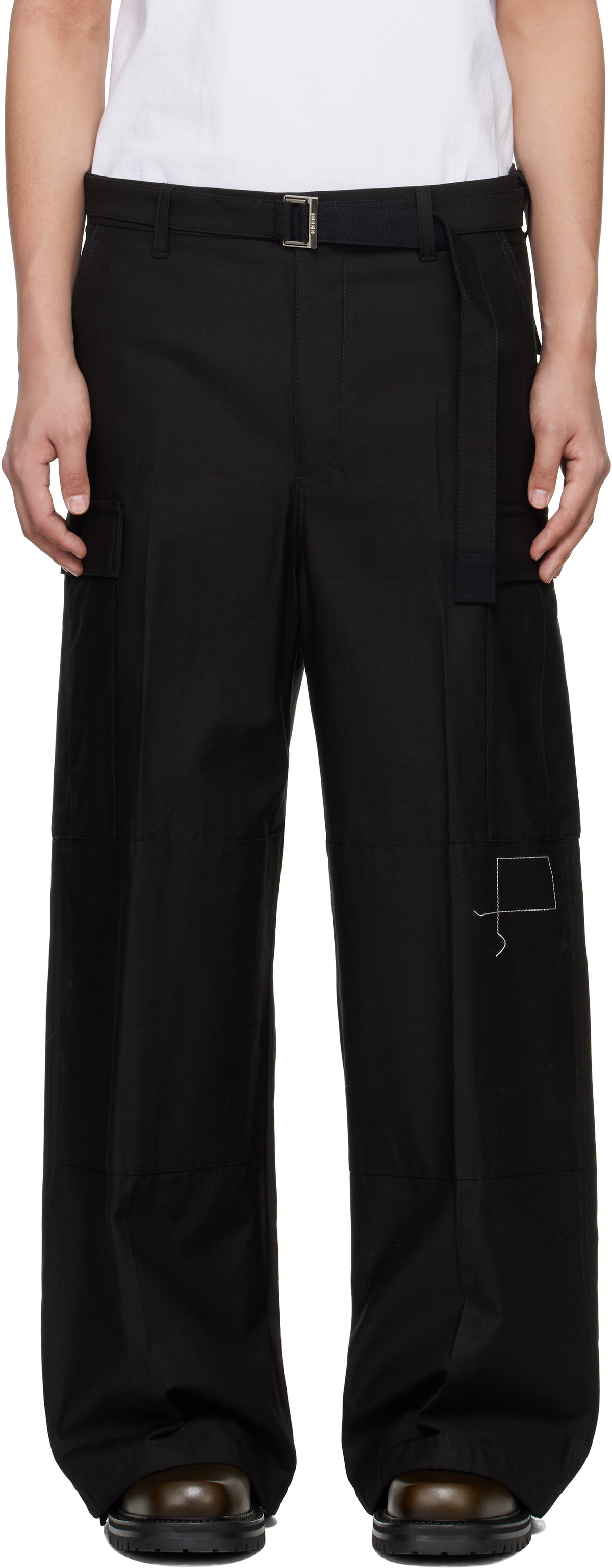 sacai × WTAPS Cotton Back Satin Pants WTAPS Cotton Back Satin Pants in Beige – SVRN