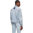 Ksubi Blue Denim Oversized Jacket