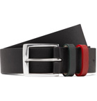 Paul Smith - 3cm Black Textured-Leather Belt - Black