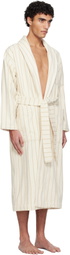 Tekla Off-White & Beige Terry Classic Bathrobe