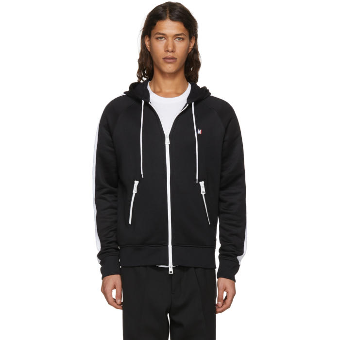 Photo: AMI Alexandre Mattiussi Black Logo Zip Hoodie