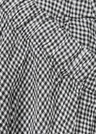 Eileen Fisher Checked Midi Skirt Black And White