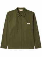 Marni - Logo-Appliquéd Cotton-Blend Gabardine Overshirt - Green