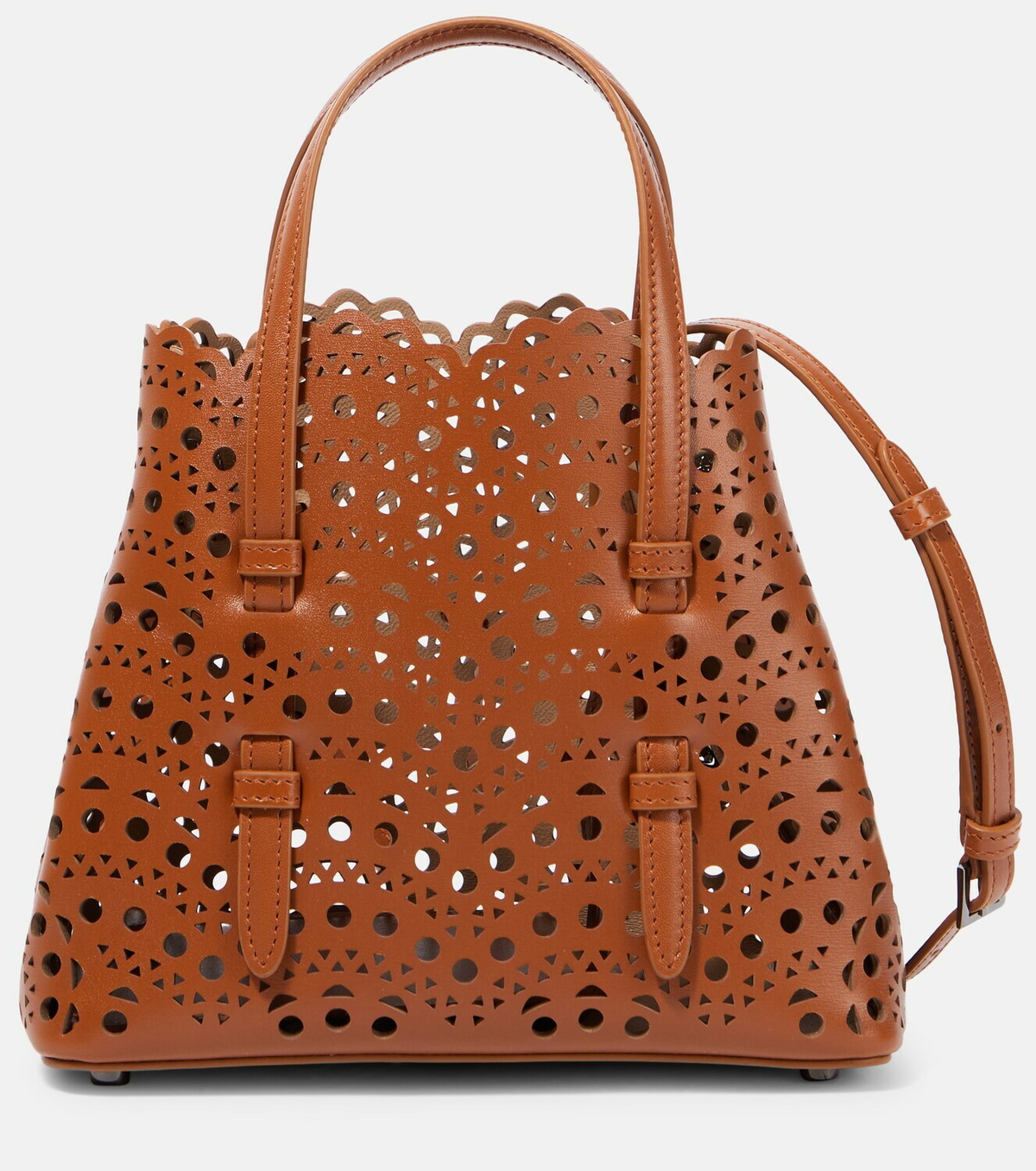 ALAIA☆MINA 20 2WAY トートバッグ BROWN Alaïa Mina 20 Mini leather tote ALAÏA