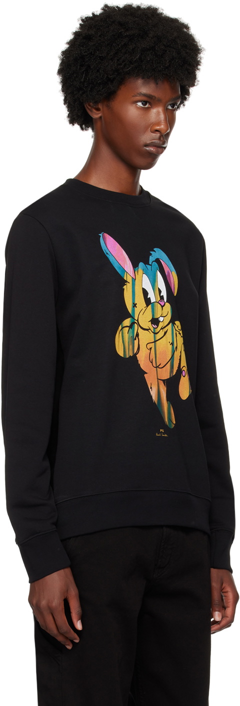 PS by Paul Smith Black Graphic Sweatshirt