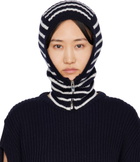 OPEN YY Navy & White Stripe Zip Up Balaclava