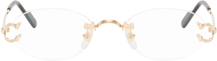 Photo: Cartier Gold Signature C Optical Frame Glasses