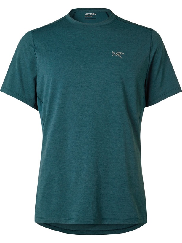 Photo: ARC'TERYX - Cormac Comp Panelled Jersey and Mesh T-Shirt - Blue