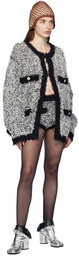 Doublet Black & White Hook-Eye Cardigan