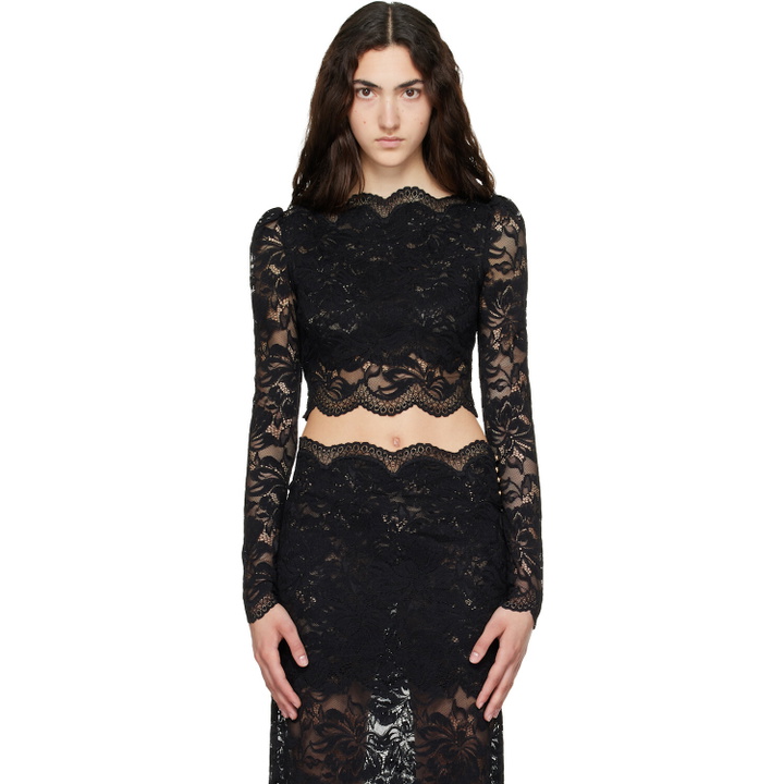 Photo: Rabanne Black Lace Crop Top