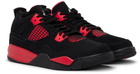 Nike Jordan Kids Black & Red Jordan 4 Retro Red Thunder Little Kids Sneakers