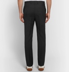 Lanvin - Black Slim-Fit Glittered Grosgrain-Trimmed Wool and Mohair-Blend Tuxedo Trousers - Men - Black