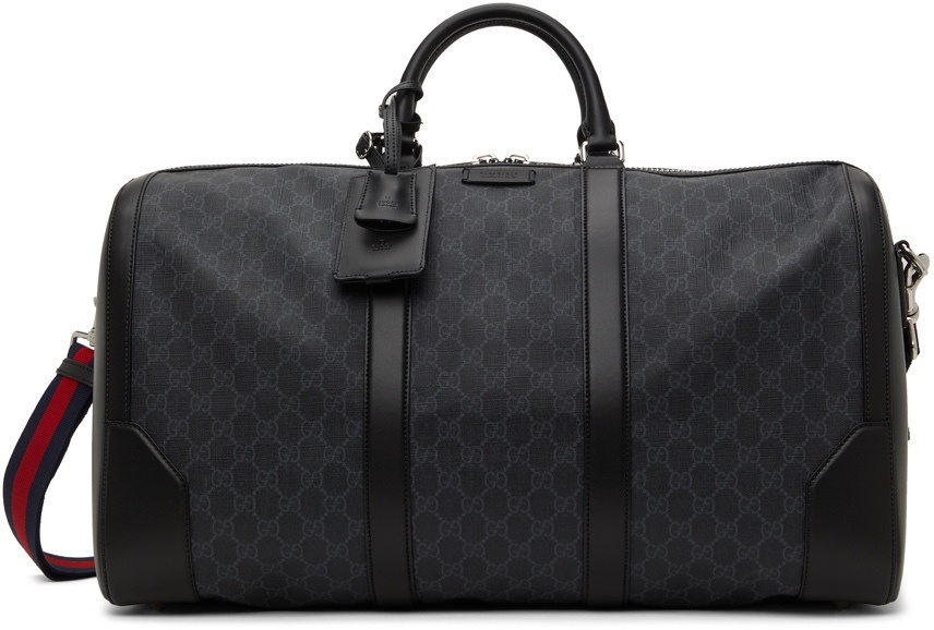 Gucci Gg Supreme Sport Duffle Bag in Black for Men