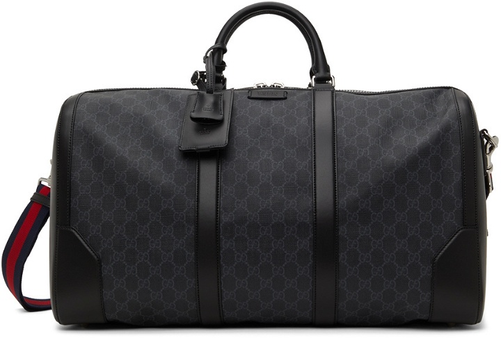Photo: Gucci Black Large GG Supreme Carry-On Duffle Bag