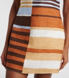Cala de la Cruz Siela striped linen minidress