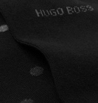 Hugo Boss - Two-Pack Polka-Dot Cotton-Blend Socks - Black