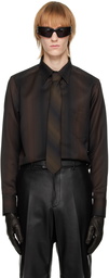 Ernest W. Baker Brown Slim Fit Shirt