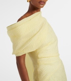 Roksanda Maite caped cloqué midi dress