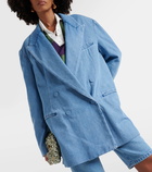 Dries Van Noten Oversized denim blazer