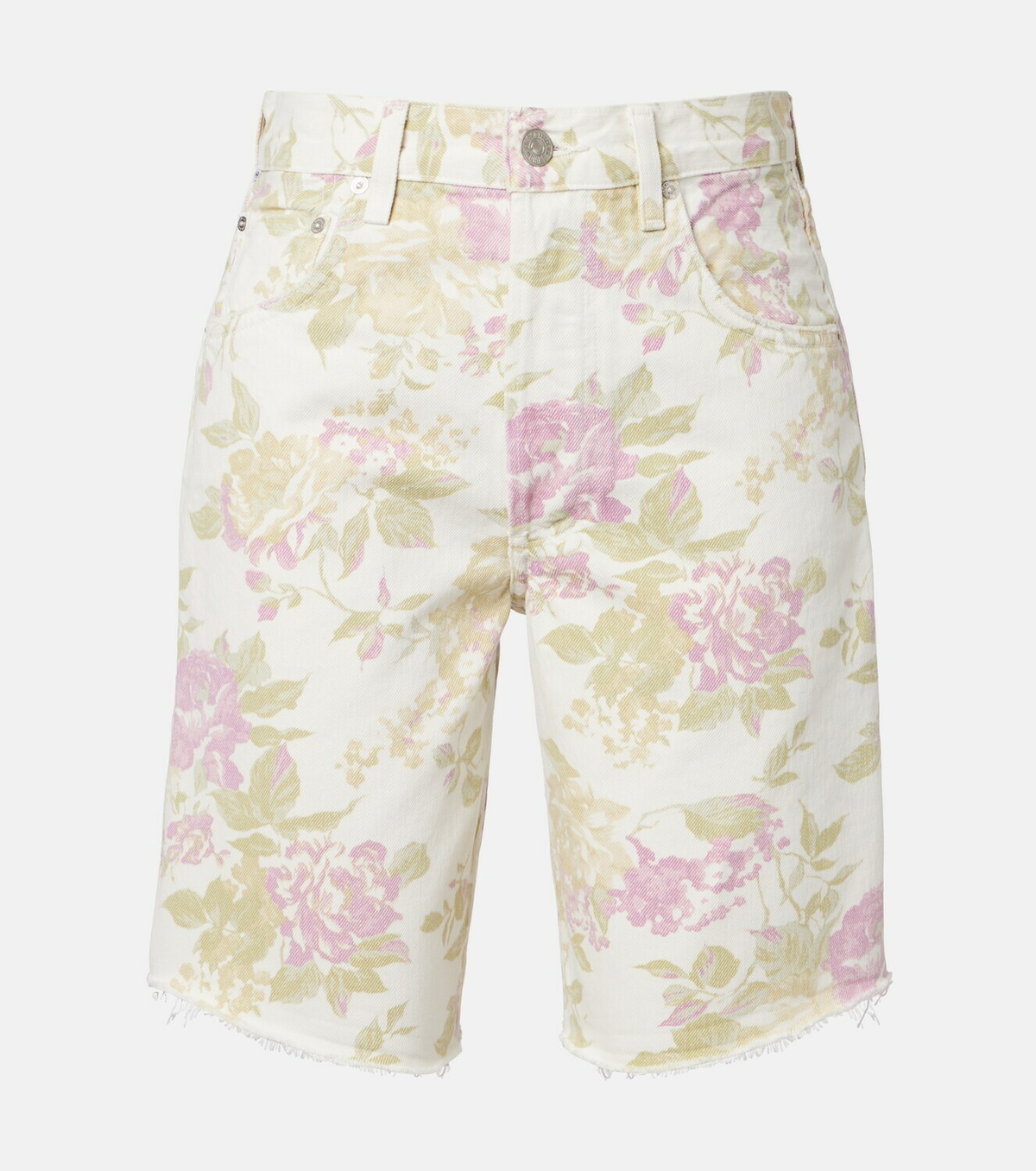 Citizens of Humanity Ayla floral denim Bermuda shorts