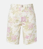 Citizens of Humanity Ayla floral denim Bermuda shorts