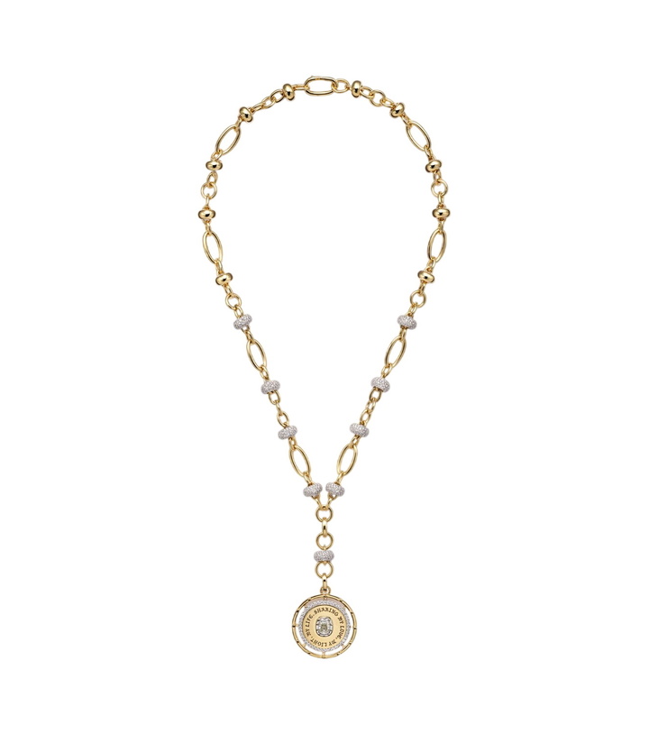 Photo: FoundRae Lovestruck Commitment 18kt gold pendant necklace with diamonds